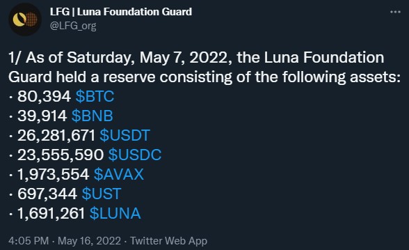 terra luna price plummeted