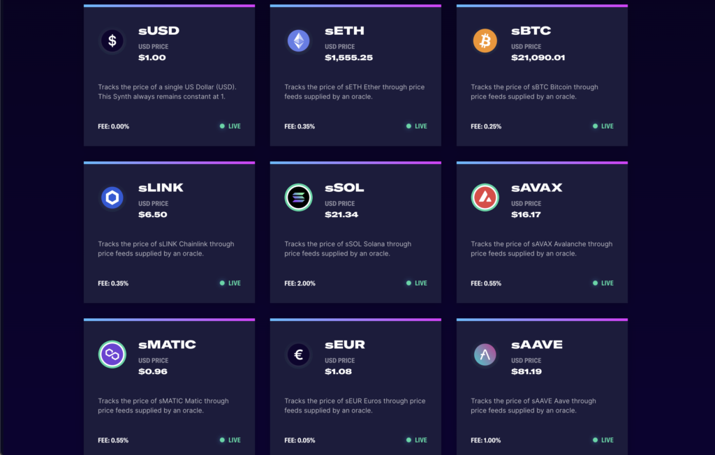 Synthetix allows users to gain exposure to off-chain assets