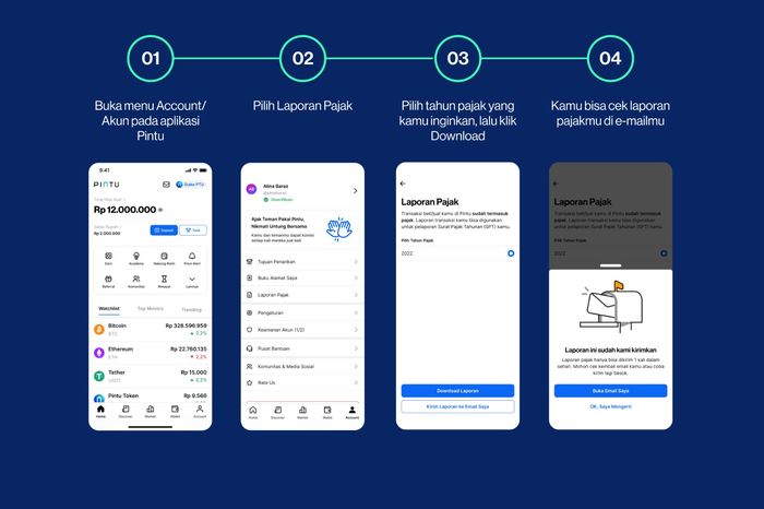 The Lapor Pajak feature in Pintu can help users fill out their SPT.