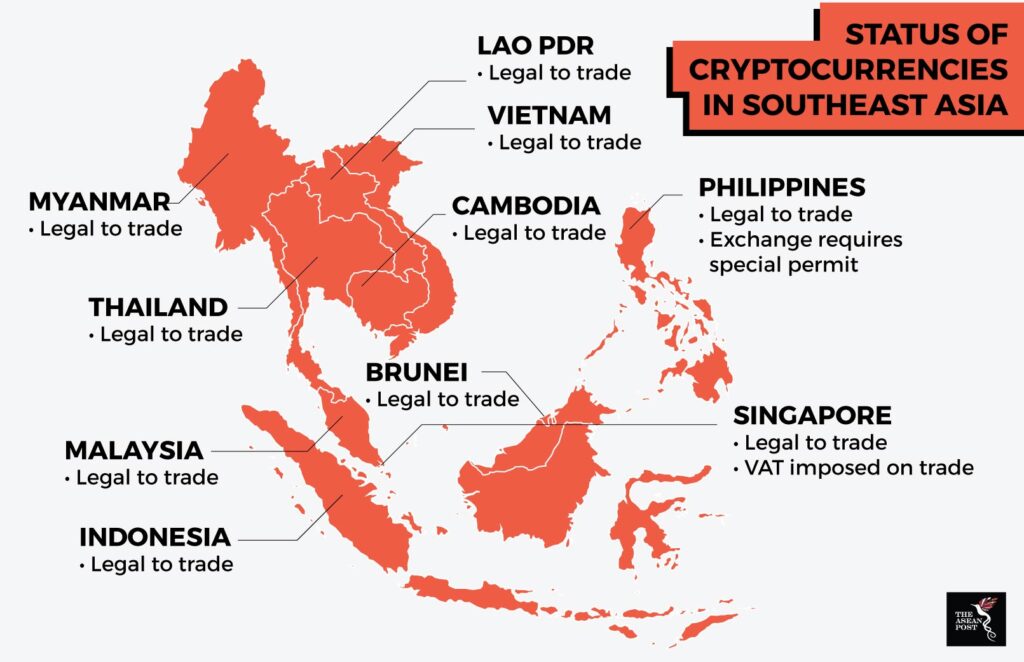 legal status of crypto in southeast asia countries