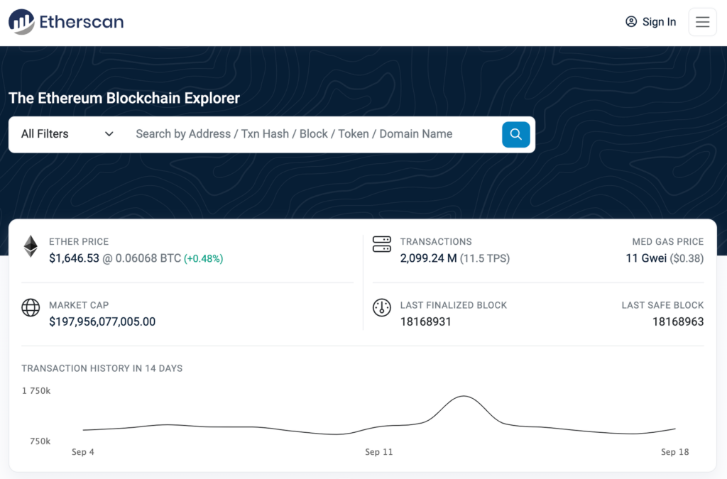 blockchain explorer