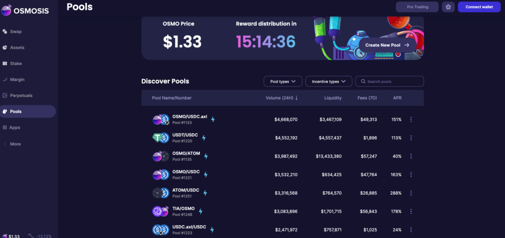 Osmosis Liquidity Pools