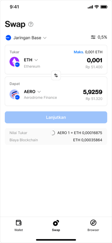 swap pintu web3 wallet