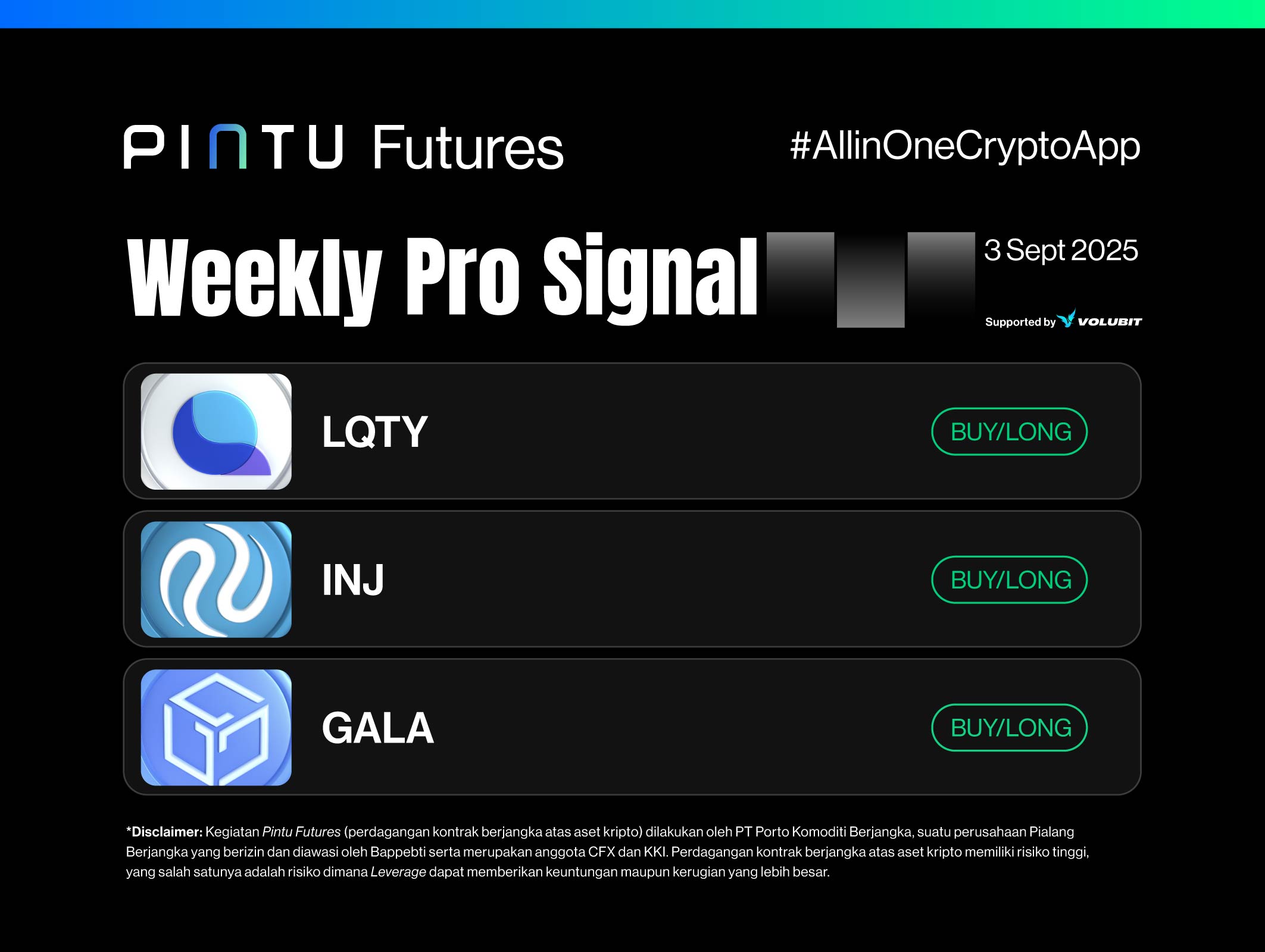 Weekly Signal Pintu X Volubit – September 3, 2025
